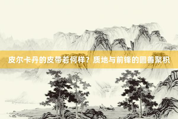 皮尔卡丹的皮带若何样？质地与前锋的圆善聚积