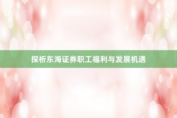 探析东海证券职工福利与发展机遇