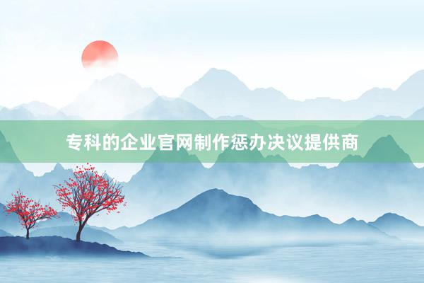 专科的企业官网制作惩办决议提供商